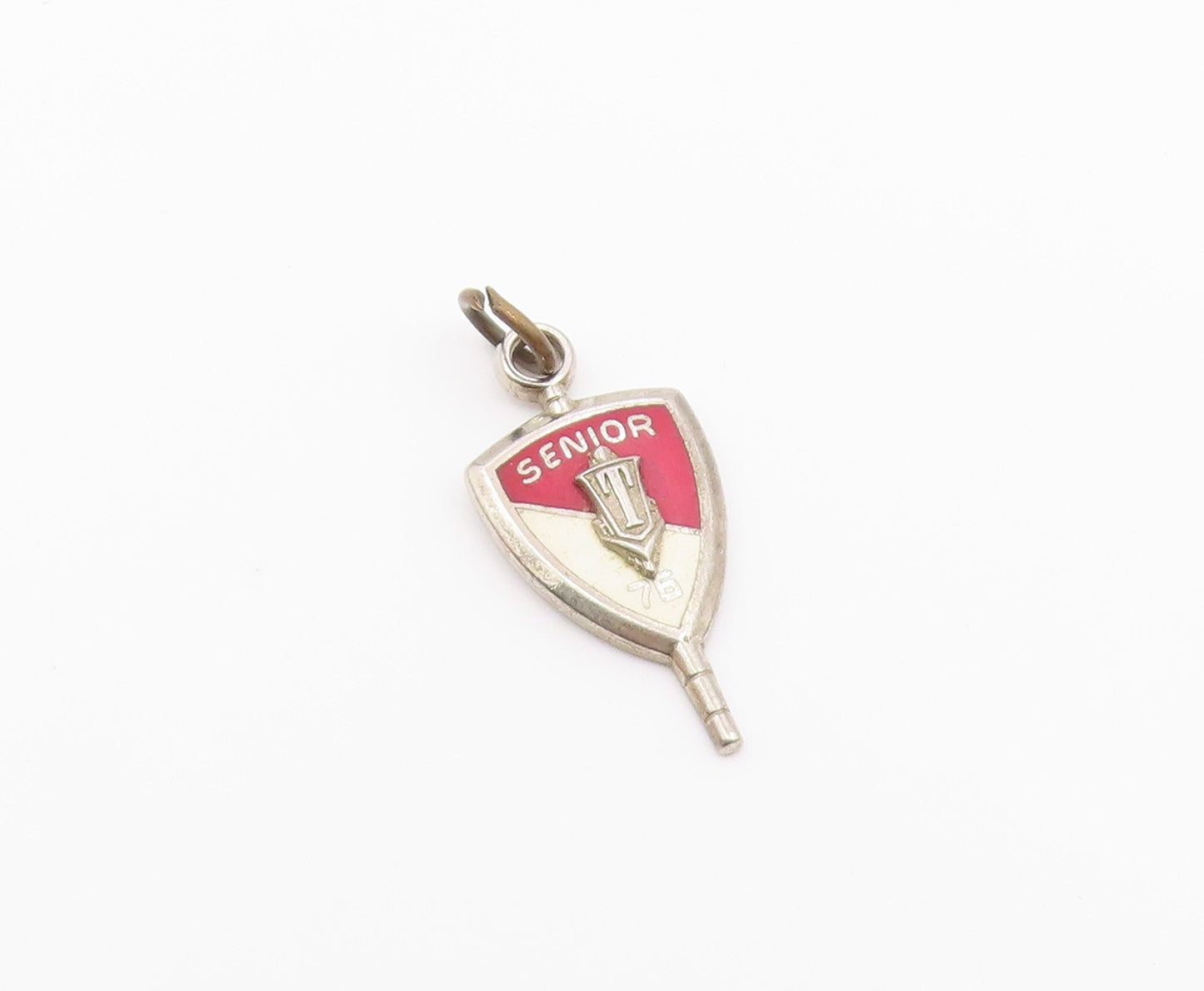 925 Sterling Silver  Vintage Enamel Senior 76' Class Pendant  PT19149