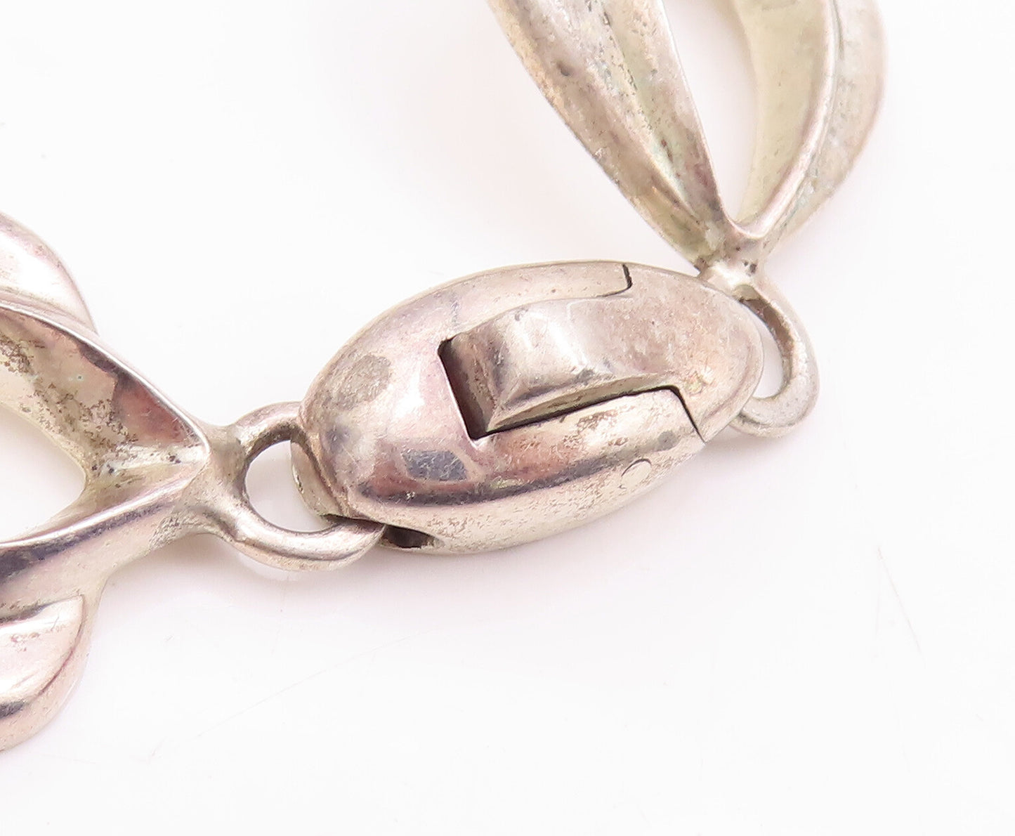925 Sterling Silver Vintage Bracelet BAYANIHAN Designer Leaf Cut Design  BT10517