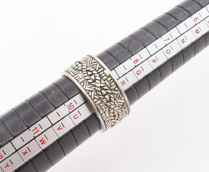 925 Sterling Silver Vintage Ring Ethnic Braided Basketweave Band  Sz 9  RG36648