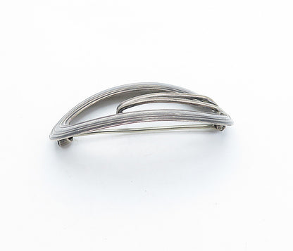 925 Sterling Silver  Vintage Antique Dark Tone Belt Buckle Brooch Pin  BP2258