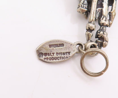 925 Sterling Silver Vintage Pendant Antique Dark Tone Walt Disney Castle PT23928