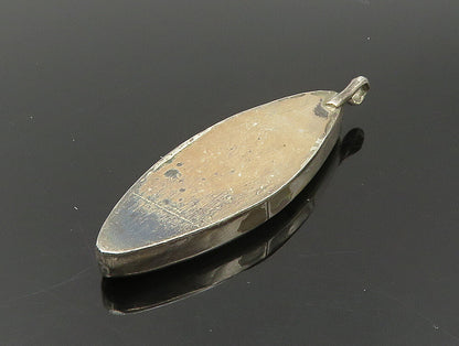 925 Sterling Silver Vintage Mother Of Pearl Pendant PT19857