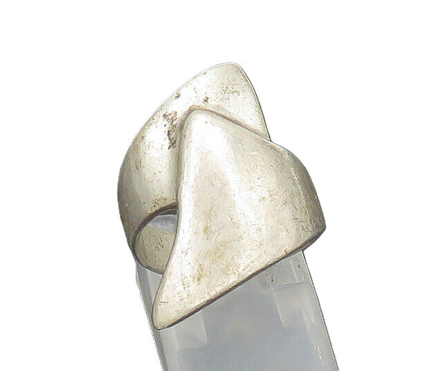 925 Sterling Silver  Vintage Antique Shiny Bypass Band Ring Sz 6  RG20906