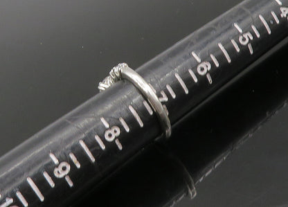925 Sterling Silver  Vintage Shiny Cubic Zirconia Solitaire Ring Sz 7  RG22940