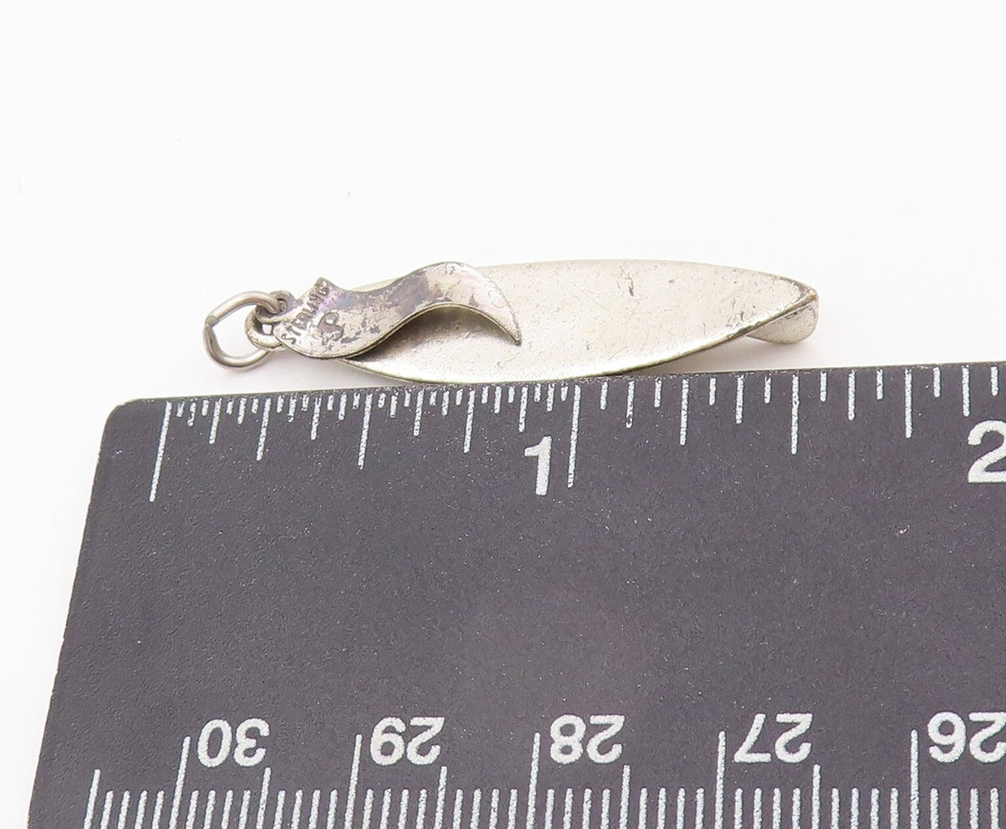 925 Sterling Silver Vintage Pendant Antique Cutout Surfing Board PT23923