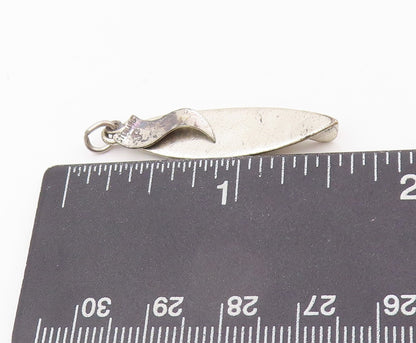 925 Sterling Silver Vintage Pendant Antique Cutout Surfing Board PT23923