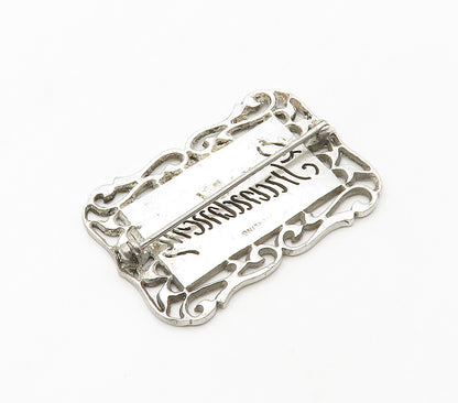 925 Sterling Silver  Vintage Sparkling Grandmom Swirl Brooch Pin  BP6272