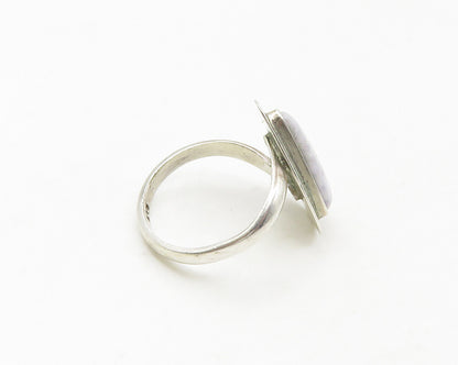 925 Sterling Silver  Vintage Tear Drop White Jasper Cocktail Ring Sz 7 RG18773