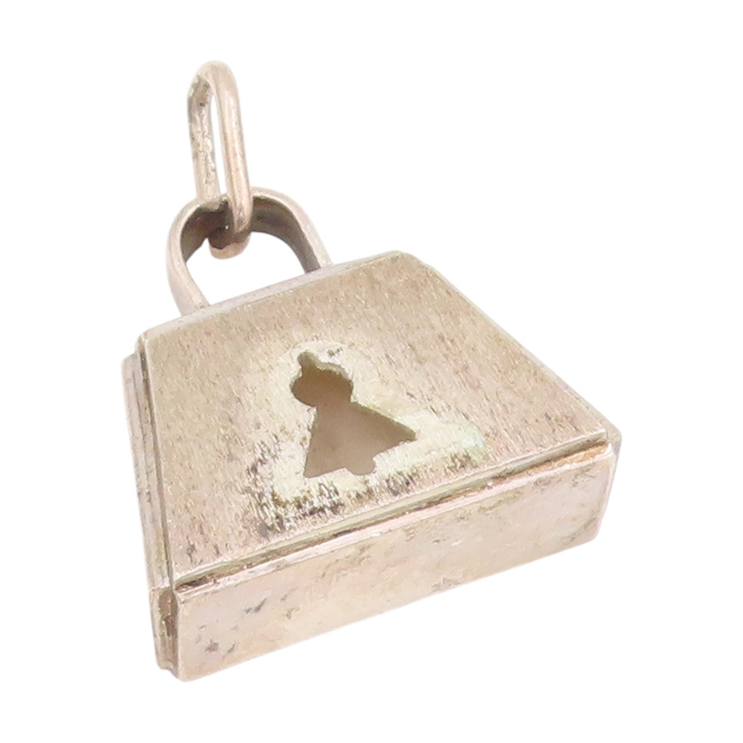 925 Sterling Silver Vintage Pendant Classic Miniature Padlock Locket  PT25611