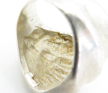MEXICO 925 Sterling Silver  Vintage Shiny Concave Dome Band Ring Sz 5.5 RG4835