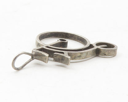 925 Sterling Silver  Vintage Dark Tone Old Fashioned Bicycle Pendant  PT9633
