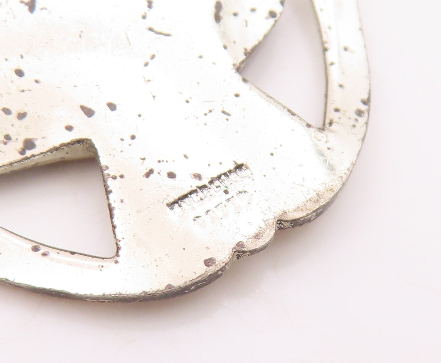925 Sterling Silver  Vintage Shiny Religious Cross Figure Pendant  PT19600