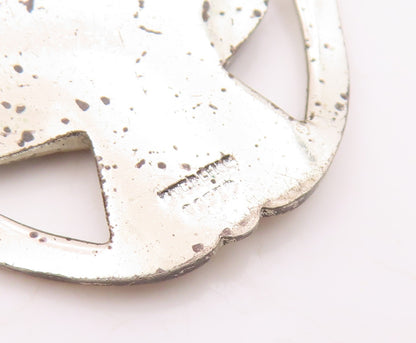 925 Sterling Silver  Vintage Shiny Religious Cross Figure Pendant  PT19600