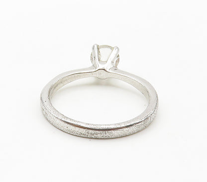 AVON 925 Sterling Silver  Vintage Prong Set Topaz Solitaire Ring Sz 8  RG15371