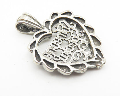 925 Sterling Silver  Vintage Someone Special Open Love Heart Pendant  PT8487