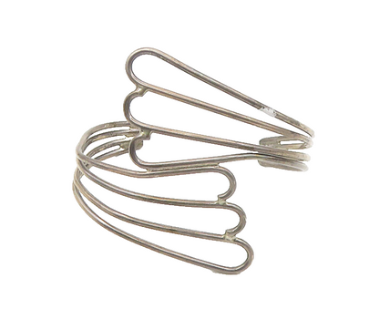 925 Sterling Silver  Vintage Angel Wings Split Bypass Cuff Bracelet  BT7112