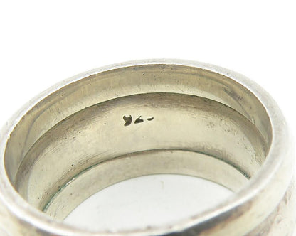 925 Sterling Silver  Vintage Shiny Smooth Round Band Ring Sz 6  RG10924