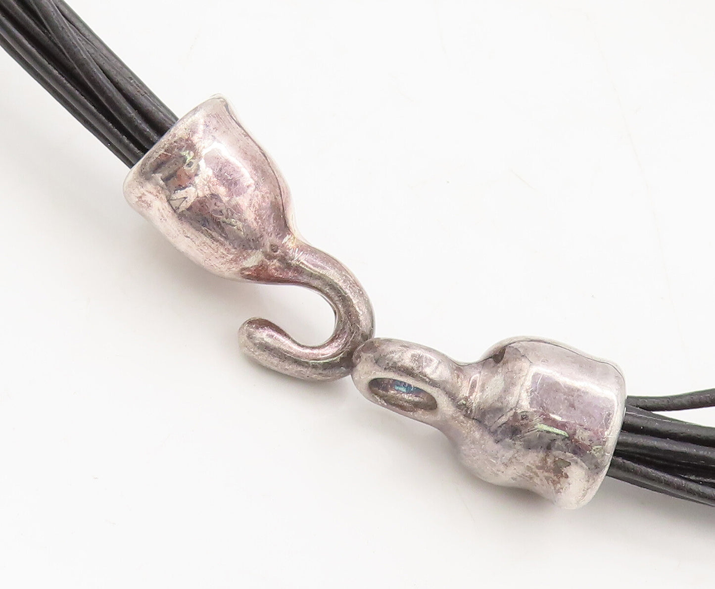 925 Sterling Silver Vintage Necklace SIMON SEBBAG Multi Rope Designer  NE4224