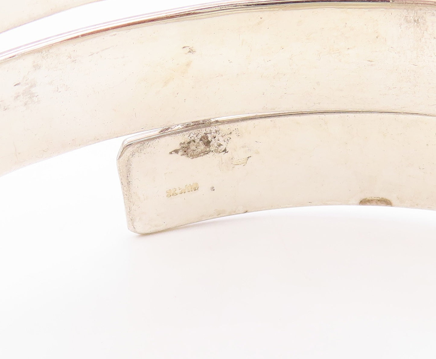 925 Sterling Silver Vintage Bracelet Modernist Spiral Coil Wrap Bangle  BT12028