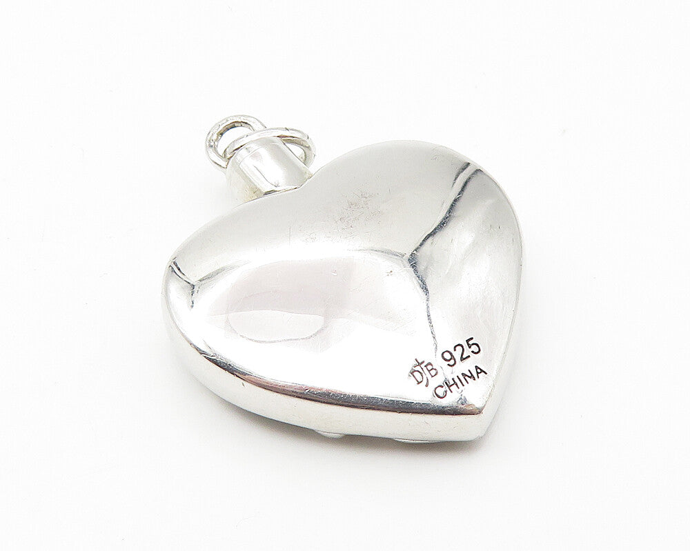 DJB 925 Sterling Silver  Forever Loved Shiny Heart Drop Pendant  PT8667