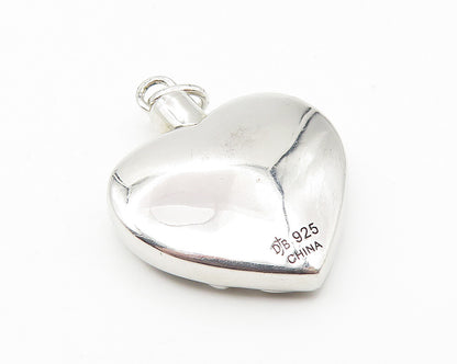 DJB 925 Sterling Silver  Forever Loved Shiny Heart Drop Pendant  PT8667