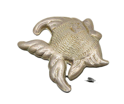 MEXICO 925 Silver  Vintage Shiny Etched Hollow Fish Motif Brooch Pin  BP9313