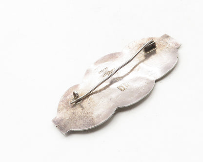 PERU 925 Sterling Silver  Vintage Chiseled Running Man Brooch Pin  BP4086