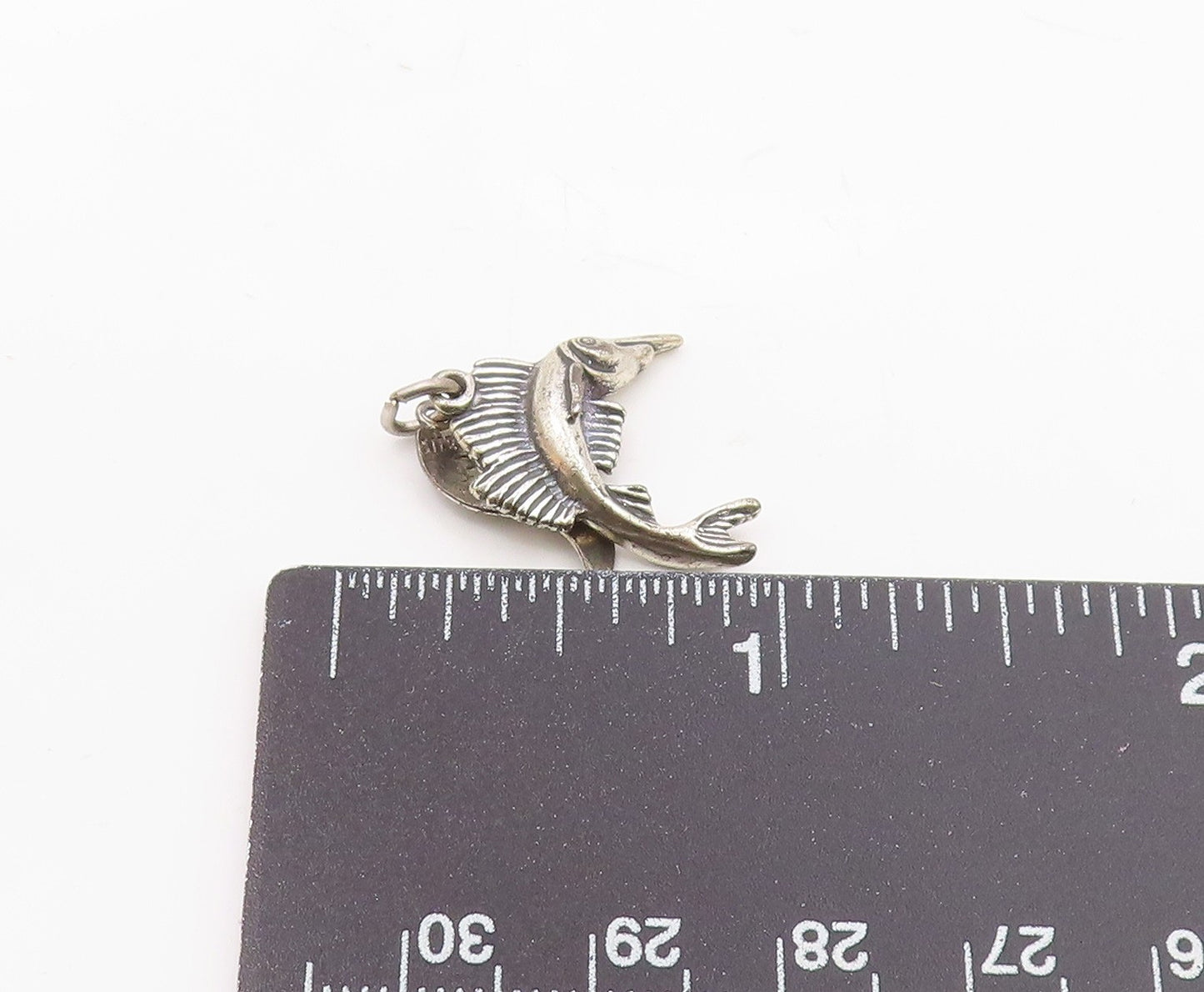 925 Sterling Silver  Vintage Virginia Beach Sailfish Charm Pendant  PT21783