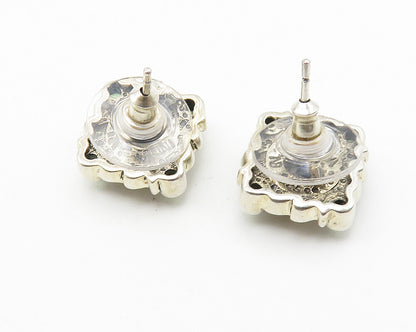 NICKY BUTLER 925 Silver  Vintage Faceted Labradorite Stud Earrings  EG5461
