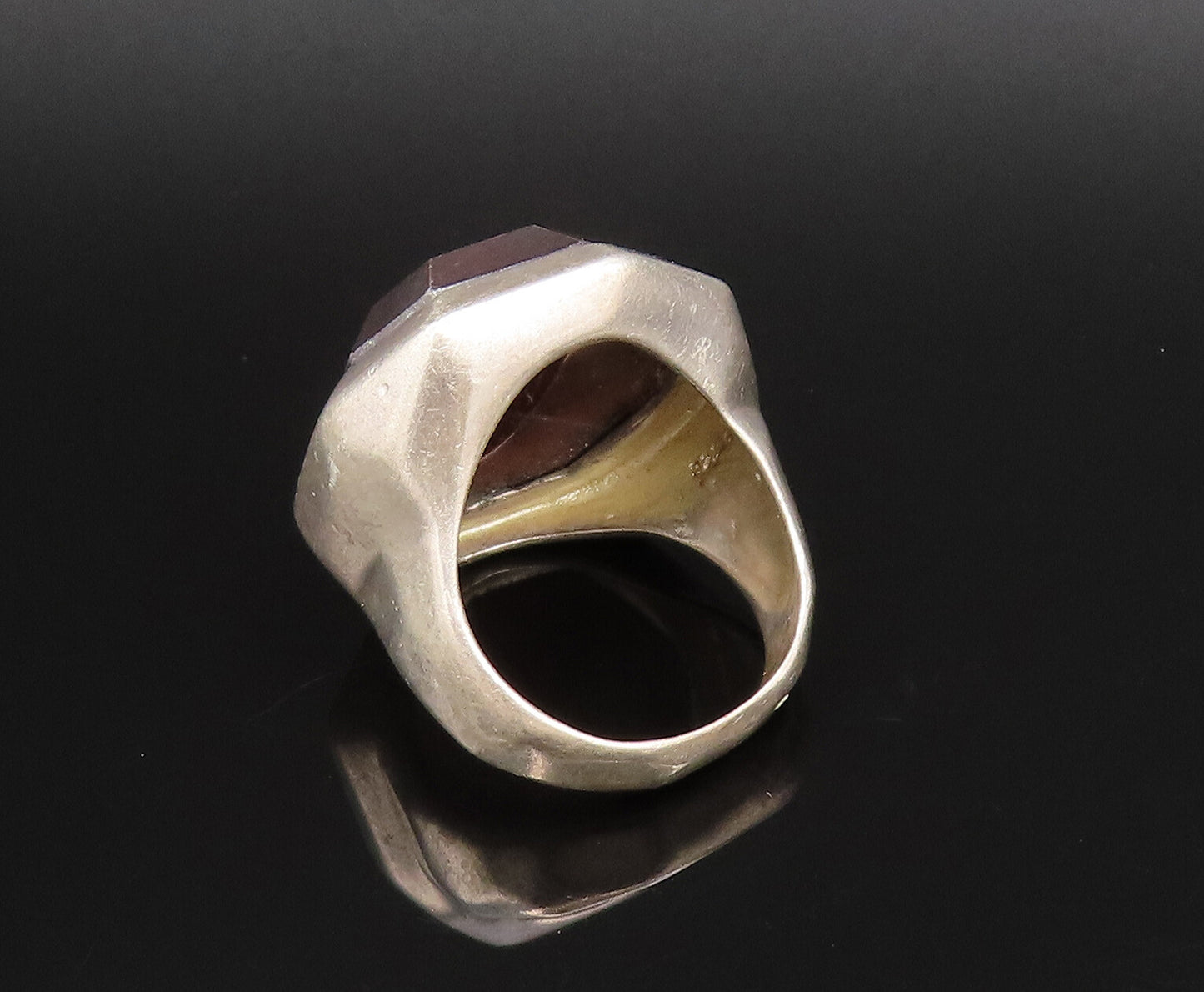 SILPADA 925 Silver  Vintage Tiger's Eye Octagon Shaped Ring Sz 8  RG25813