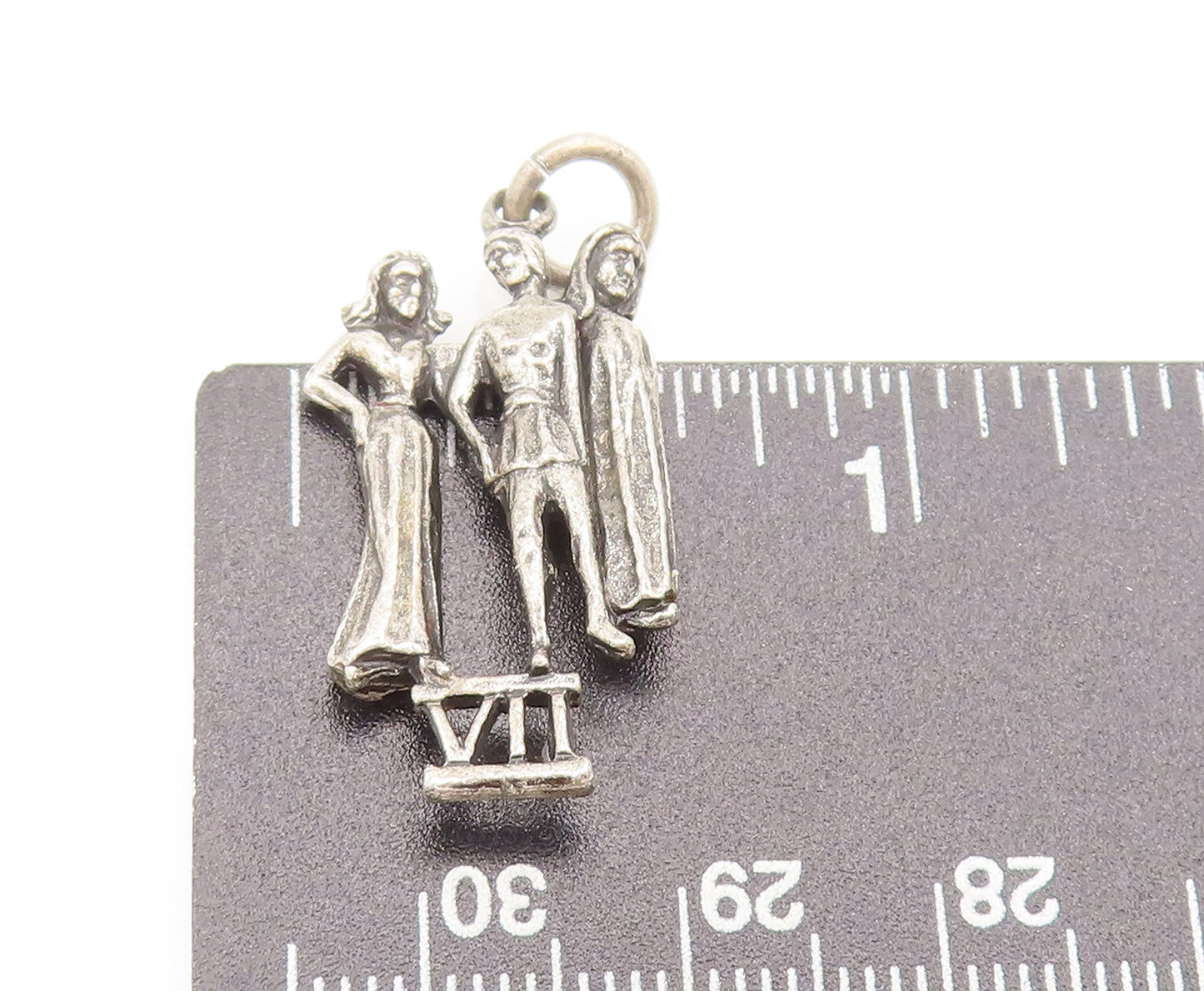 925 Sterling Silver  Vintage Ancient Rome Greek  People Pendant  PT22344