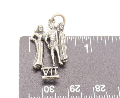 925 Sterling Silver  Vintage Ancient Rome Greek  People Pendant  PT22344