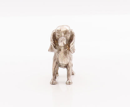 925 Sterling Silver Vintage Pendant Mini 3D Carved Walking Hairy Dog  PT23025