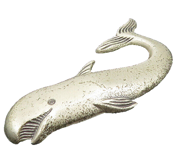 DANECRAFT 925 Sterling Silver  Vintage Whale Motif Brooch Pin  BP8846