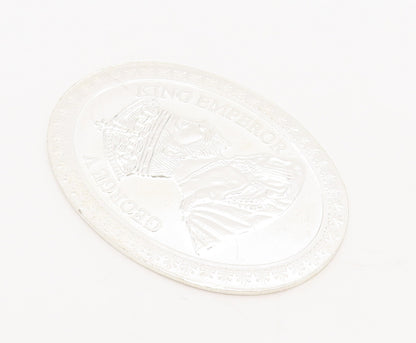 925 Sterling Silver Vintage Coin Victorian Marriage Blessing Solid Coin TR3689