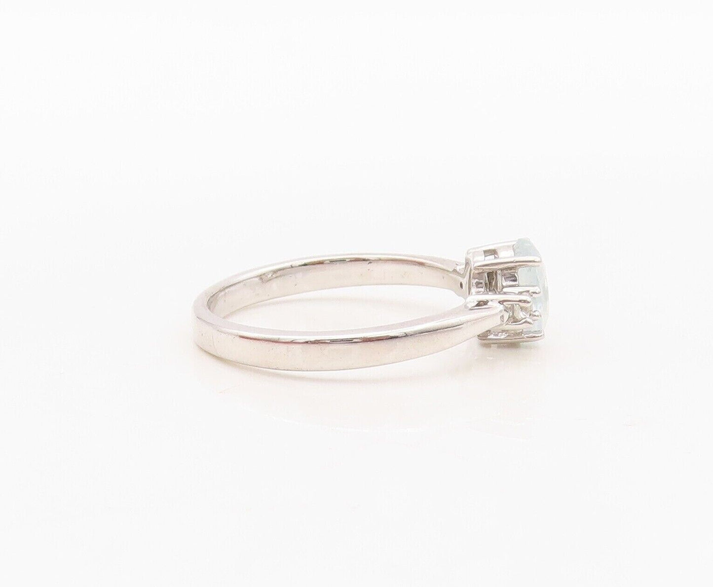 925 Sterling Silver Vintage Ring Minimalist Round & Oval Cut Topaz Sz 7  RG29940
