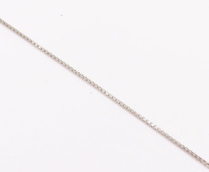 925 Sterling Silver Vintage Necklace Minimalist Inlay Onyx & Topaz Hamas  NE4241