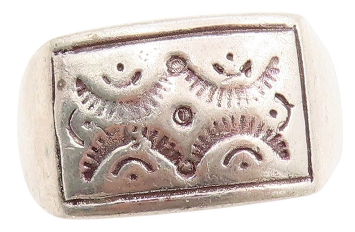 925 Sterling Silver Vintage Ring Tribal Spirit Birds Sz 7 RG33613