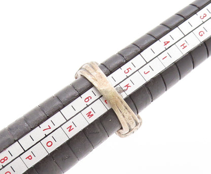 925 Sterling Silver Vintage Ring Black Onyx Wide Statement Band  Sz 5.5  RG33618