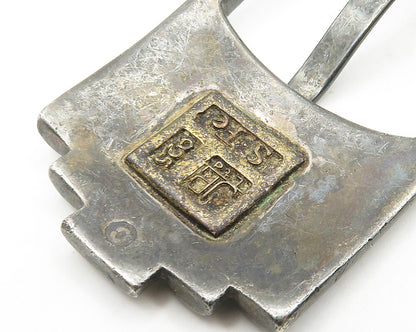 DESIGNER 925 Sterling Silver Vintage Belt Buckle Loops & End Piece  TR2484