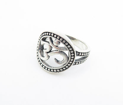 925 Sterling Silver  Vintage Om Spiritual Symbol Band Ring Sz 4.5  RG8101