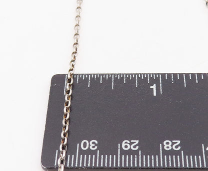925 Sterling Silver Vintage Necklace Classic Faceted Black Spinel Chain  NE4770