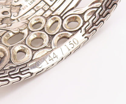 925 Sterling Silver Vintage Bracelet JOHN HARDY Large Macan Rare BT11910