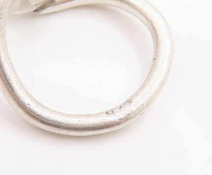 925 Sterling Silver Vintage Ring Cabochon Moonstone Bypass Band  Sz 5.5  RG34068