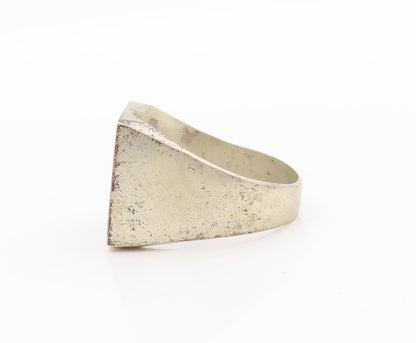 925 Sterling Silver Vintage Ring Crushed Turquoise Flying Bird  Sz 9  RG33282