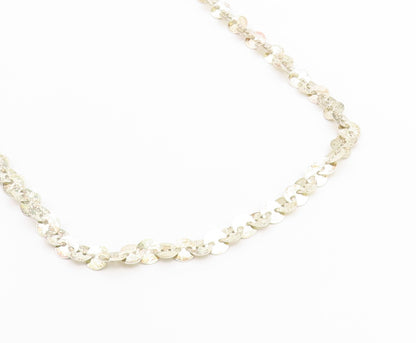 925 Sterling Silver Vintage Necklace MILOR Classic Disc Statement Chain  NE4894