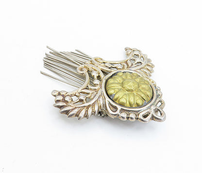 MEXICO 925 Sterling Silver  Vintage Floral Leaf Dangling Brooch Pin  BP2635