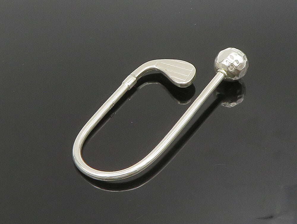 925 Sterling Silver  Vintage Golf Club & Screw Off Golf Ball Key Ring  TR3324