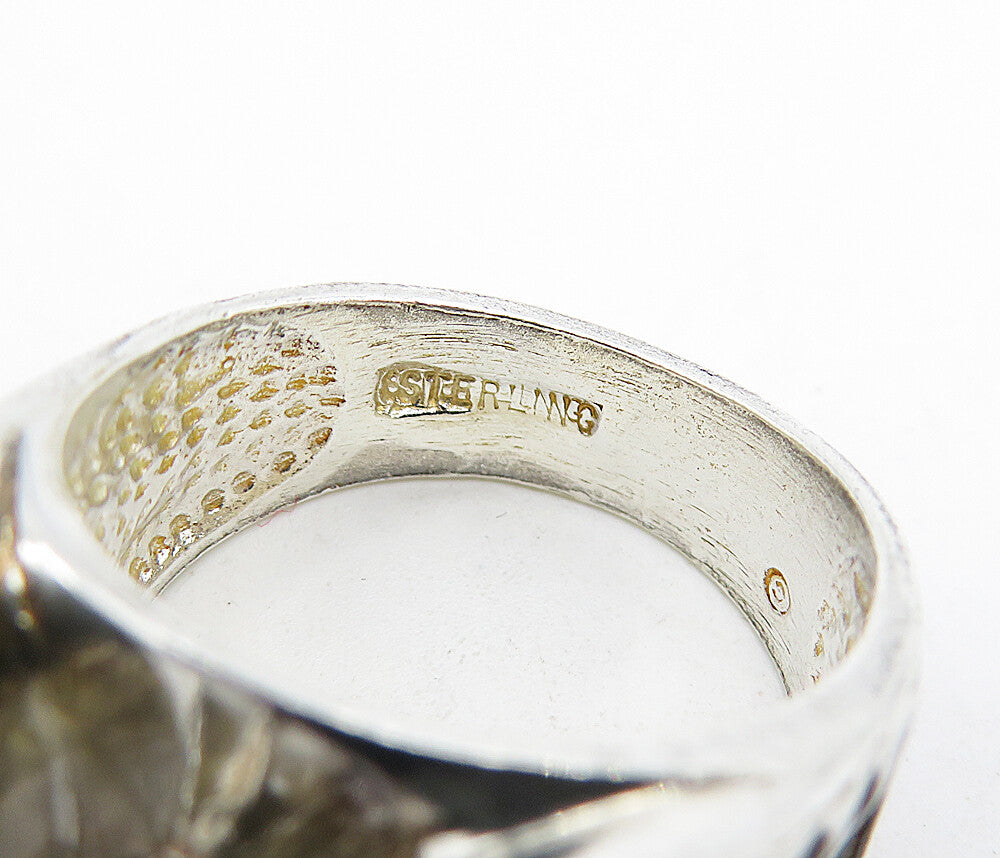 925 Sterling Silver  Vintage Cubic Zirconia Solitaire Ring Sz 7.5  RG4918