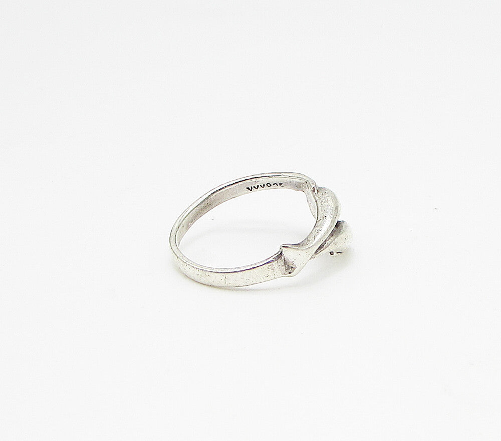 925 Sterling Silver  Vintage Jumping Dolphins Band Ring Sz 7  RG3356